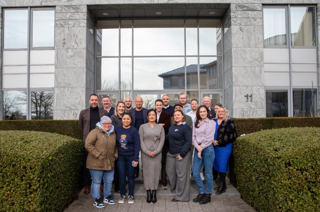 Groepsfoto van het team bij de viering van 40 jaar Netto Group